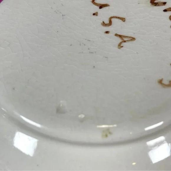 Stacked Ceramic Pottery Teapot Cup Set Paper Windows USA Floral Rose Cream VTG - Picture 15 of 16